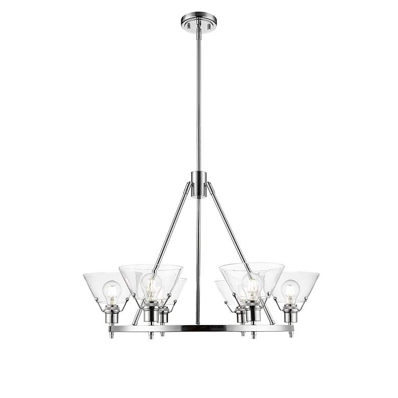 Image 4 Orwell 29" Wide 6-Light Chandelier in Chrome with Clear Glass more views