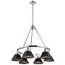 1_Orwell 29" Wide 6-Light Chandelier in Chrome with Matte Black