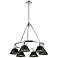Orwell 29" Wide 6-Light Chandelier in Chrome with Matte Black