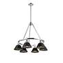 2_Orwell 29" Wide 6-Light Chandelier in Chrome with Matte Black more views