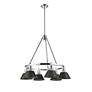 3_Orwell 29" Wide 6-Light Chandelier in Chrome with Matte Black more views