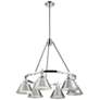 1_Orwell 29" Wide 6-Light Chandelier in Chrome with Pewter
