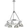 Orwell 29" Wide 6-Light Chandelier in Chrome with Pewter