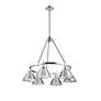 2_Orwell 29" Wide 6-Light Chandelier in Chrome with Pewter more views