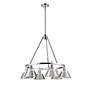 3_Orwell 29" Wide 6-Light Chandelier in Chrome with Pewter more views