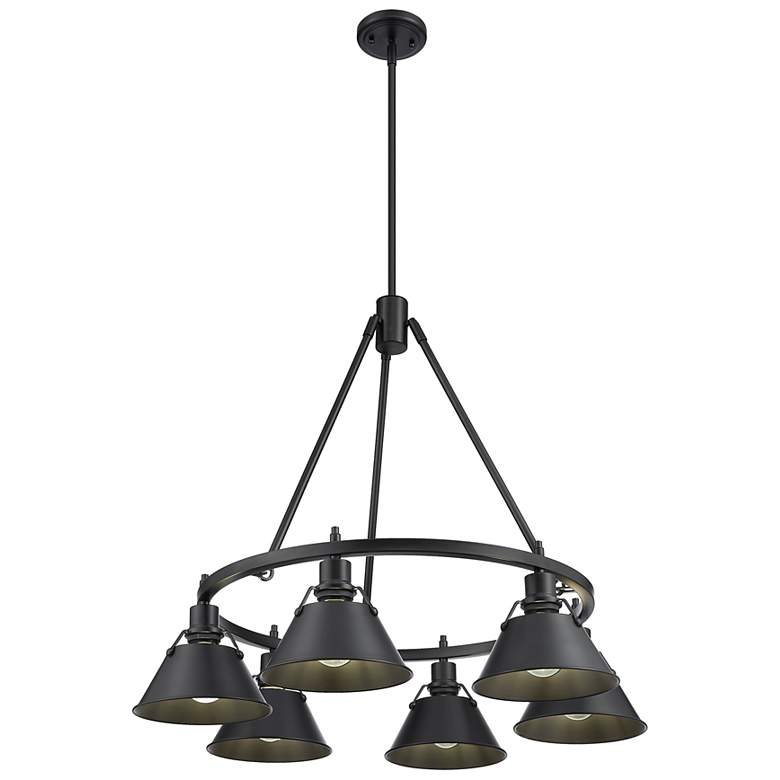 Image 1 Orwell 29" Wide 6-Light Chandelier in Matte Black