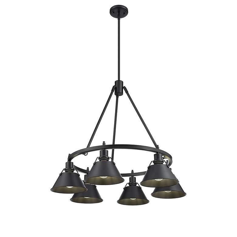 Image 2 Orwell 29" Wide 6-Light Chandelier in Matte Black more views