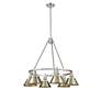 3_Orwell 29" Wide 6-Light Chandelier in Pewter with Aged Brass more views