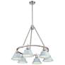 1_Orwell 29" Wide 6-Light Chandelier in Pewter with Dusky Blue