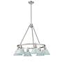 3_Orwell 29" Wide 6-Light Chandelier in Pewter with Dusky Blue more views