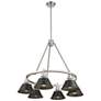 1_Orwell 29" Wide 6-Light Chandelier in Pewter with Matte Black