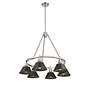 2_Orwell 29" Wide 6-Light Chandelier in Pewter with Matte Black more views