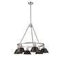 3_Orwell 29" Wide 6-Light Chandelier in Pewter with Matte Black more views