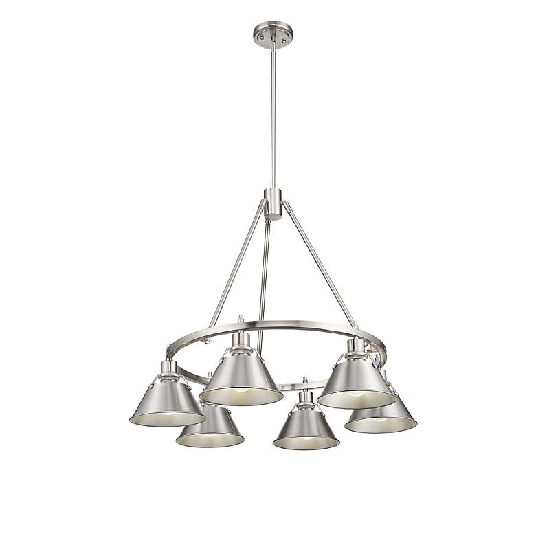 Image 2 Orwell 29" Wide 6-Light Chandelier in Pewter more views