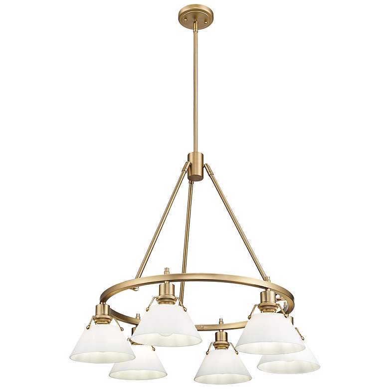 Image 1 Orwell 29" Wide Brushed Champagne Bronze 6-Light Chandelier
