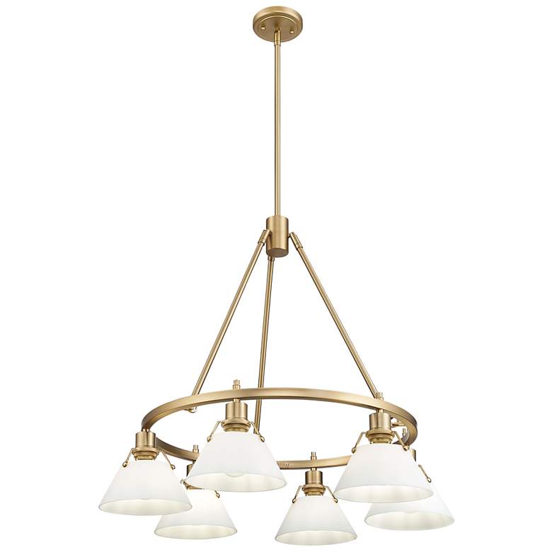 Image 2 Orwell 29" Wide Brushed Champagne Bronze 6-Light Chandelier more views