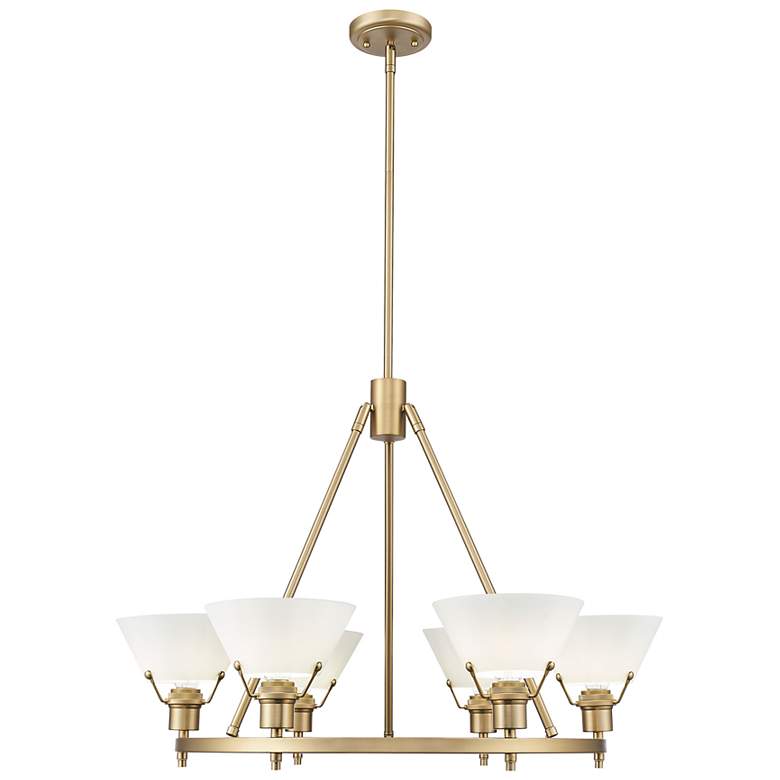 Image 4 Orwell 29" Wide Brushed Champagne Bronze 6-Light Chandelier more views