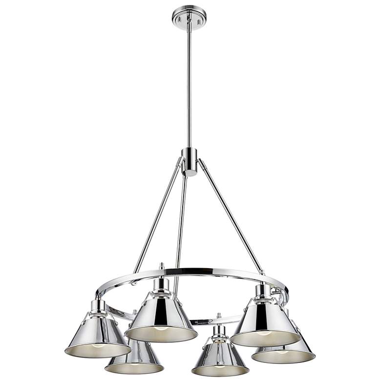 Image 1 Orwell 29" Wide Chrome 6-Light Chandelier