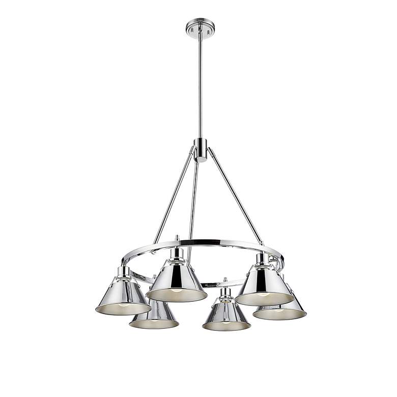 Image 2 Orwell 29" Wide Chrome 6-Light Chandelier more views