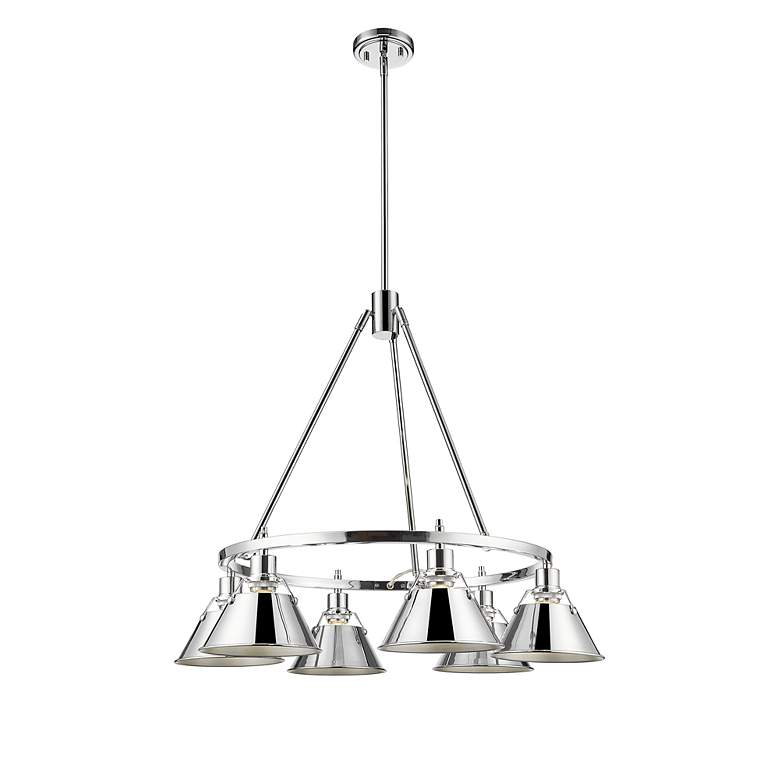 Image 3 Orwell 29" Wide Chrome 6-Light Chandelier more views