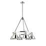 3_Orwell 29" Wide Chrome 6-Light Chandelier more views