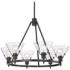 Orwell 29" Wide Matte Black 6-Light Chandelier With Clear Glass