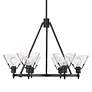 Orwell 29" Wide Matte Black 6-Light Chandelier With Clear Glass