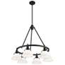1_Orwell 29" Wide Matte Black 6-Light Chandelier