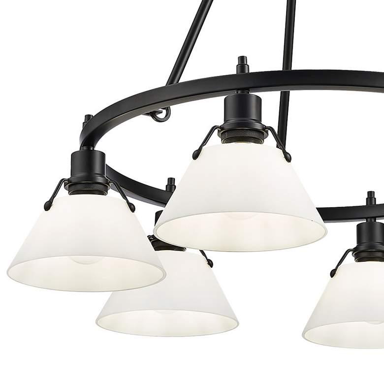 Image 2 Orwell 29" Wide Matte Black 6-Light Chandelier more views