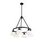 2_Orwell 29" Wide Matte Black 6-Light Chandelier more views
