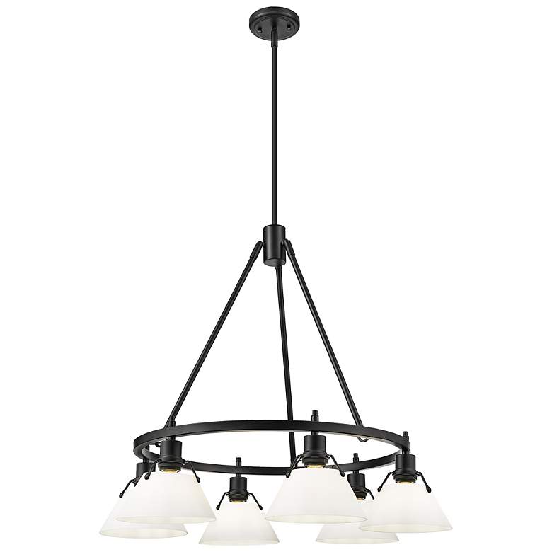 Image 4 Orwell 29" Wide Matte Black 6-Light Chandelier more views