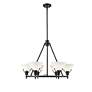 4_Orwell 29" Wide Matte Black 6-Light Chandelier more views