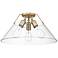 Orwell 3-Light Flush Mount in Champagne Bronze with Clear Glass