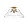2_Orwell 3-Light Flush Mount in Champagne Bronze with Clear Glass more views