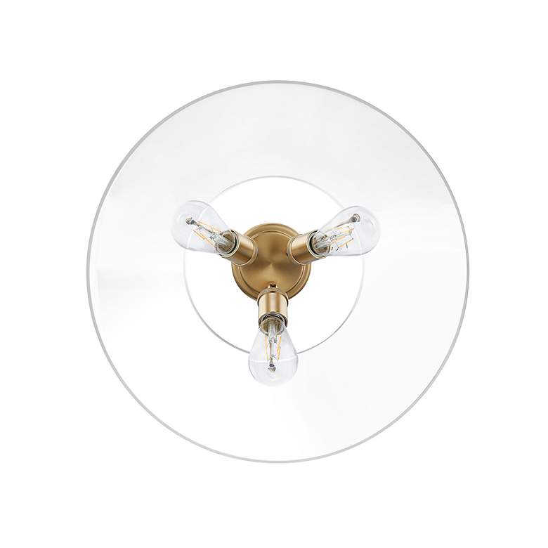 Image 3 Orwell 3-Light Flush Mount in Champagne Bronze with Clear Glass more views