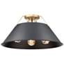 1_Orwell 3-Light Flush Mount in Champagne Bronze with Matte Black