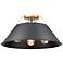 Orwell 3-Light Flush Mount in Champagne Bronze with Matte Black