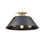 2_Orwell 3-Light Flush Mount in Champagne Bronze with Matte Black more views