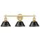 Orwell 3-Light Vanity Light in Champagne Bronze with Matte Black