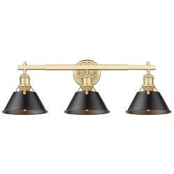 Orwell 3-Light Vanity Light in Champagne Bronze with Matte Black
