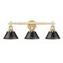2_Orwell 3-Light Vanity Light in Champagne Bronze with Matte Black more views