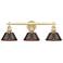 Orwell 3-Light Vanity Light in Champagne Bronze with Rubbed Bronze