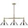 Orwell 35 3/4" Wide 3-Light Linear Pendant in Aged Brass with Chrome