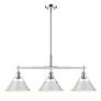 2_Orwell 35 3/4" Wide 3-Light Linear Pendant in Chrome with Dusky Blue more views
