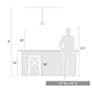 3_Orwell 35 3/4" Wide 3-Light Linear Pendant in Chrome with Matte Navy more views