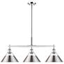 1_Orwell 35 3/4" Wide 3-Light Linear Pendant in Chrome with Pewter