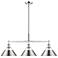 Orwell 35 3/4" Wide 3-Light Linear Pendant in Chrome with Pewter