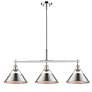 2_Orwell 35 3/4" Wide 3-Light Linear Pendant in Chrome with Pewter more views