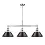 Thumbnail2 of Orwell 35 3/4" Wide 3-Light Linear Pendant in Pewter with Matte Black more views