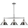 2_Orwell 35 3/4" Wide 3-Light Linear Pendant in Pewter